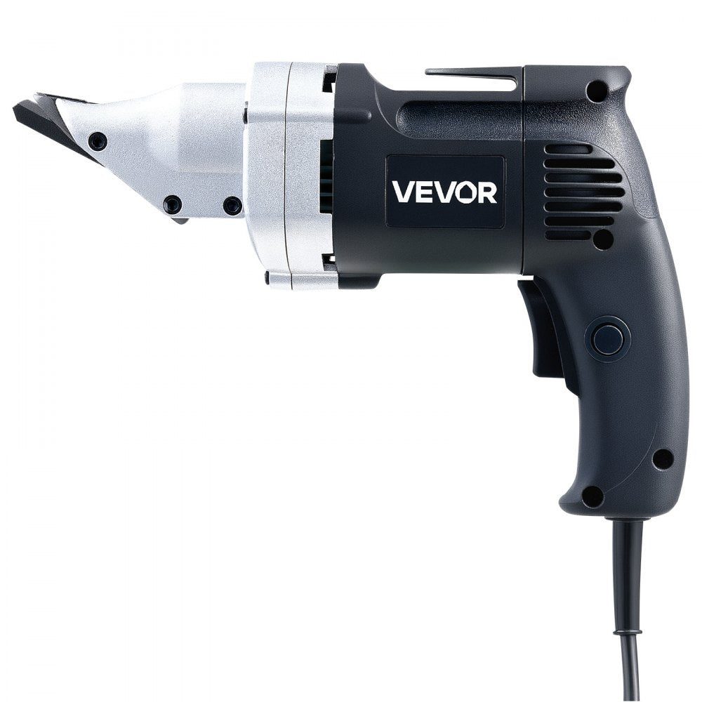 VEVOR Electric Metal Shear, 4.0-Amp Corded Sheet Metal Cutter with 360-Degree Swivel Head, Variable Speed, Continuous Cutting, Clean Cut for 18GA Galvanized Steel, 20 GA Stainless Steel, 2500 SPM