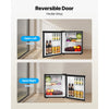 VEVOR Mini Fridge, 1.6 Cu.Ft, Single Door Compact Refrigerator, Adjustable Temperature, Metal Shelf, Energy Efficient Small Refrigerator, Reversible Door, Low Noise, for Bedroom, Office, Stainless
