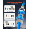 VEVOR Air Compressor Line Kit, 100FT x 3/4", HDPE-Aluminum Compressed Air Piping System, Leak-Proof, Pressure-Resistant & Easy-to-Install, Compressed Air Line Tubing Kit for Garages Workshops, Blue