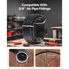 VEVOR Air Compressor Line Kit, 100FT x 3/4", HDPE-Aluminum Compressed Air Piping System, Leak-Proof, Pressure-Resistant & Easy-to-Install, Compressed Air Line Tubing Kit for Garages Workshops, Black