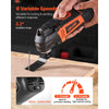VEVOR Multitool Oscillating Tool, 3Amps Corded Oscillating Multi Tool with 6 Variable Speeds 15000 - 22000 OPM, 3.2° Oscillating Angle, 13PCS Saw Accessories, LED Work Light & Tool Bag