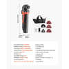 VEVOR Multitool Oscillating Tool, 3Amps Corded Oscillating Multi Tool with 6 Variable Speeds 15000 - 22000 OPM, 3.2° Oscillating Angle, 13PCS Saw Accessories, LED Work Light & Tool Bag