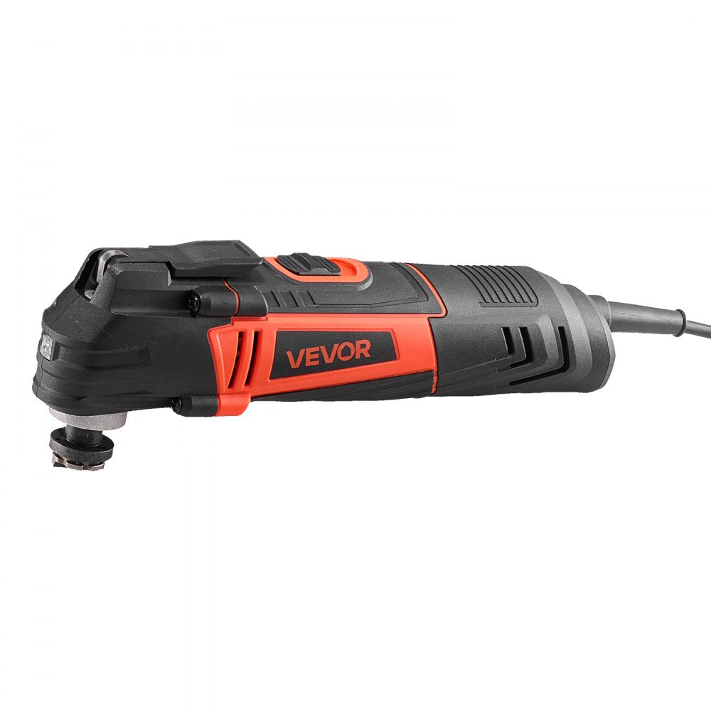 VEVOR Multitool Oscillating Tool, 3Amps Corded Oscillating Multi Tool with 6 Variable Speeds 15000 - 22000 OPM, 3.2° Oscillating Angle, 13PCS Saw Accessories, LED Work Light & Tool Bag