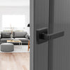 VEVOR Privacy Door Handle, 1 Pack Matte Black Door Lever, Left or Right Handing Reversible Lever with Keyless Lock, 45° Rotation to Open, Universal Square Interior for Bedroom and Bathroom Doors