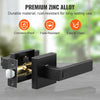 VEVOR Privacy Door Handle, 5-Pack Matte Black Door Lever, Right or Left Handing Reversible Lever with Keyless Lock, 45° Rotation to Open, Universal Square Interior for Bathroom and Bedroom Doors