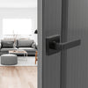 VEVOR Privacy Door Handle, 5-Pack Matte Black Door Lever, Right or Left Handing Reversible Lever with Keyless Lock, 45° Rotation to Open, Universal Square Interior for Bathroom and Bedroom Doors