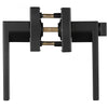 VEVOR Privacy Door Handle, 5-Pack Matte Black Door Lever, Right or Left Handing Reversible Lever with Keyless Lock, 45° Rotation to Open, Universal Square Interior for Bathroom and Bedroom Doors