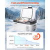 VEVOR Car Refrigerator, DC 12/24V AC100-240V Compressor Electric Cooler, -4°F to 68°F Car Fridge with APP Control, 16 QT Cars Freezer for RVs, Campsites, Boats, Camping, Fishing, 60W Portable Freezer