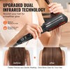 VEVOR Hair Straightener, 1.5-inch Titanium Flat Iron, Dual Infrared Hair Straightener Flat Iron with LCD Display and 19 Temp Levels - 210°F to 450°F, Fast Heating Hair Iron for Salon Home Travel Use