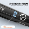 VEVOR Hair Straightener, 1.5-inch Titanium Flat Iron, Dual Infrared Hair Straightener Flat Iron with LCD Display and 19 Temp Levels - 210°F to 450°F, Fast Heating Hair Iron for Salon Home Travel Use