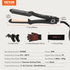 VEVOR Hair Straightener, 1.5-inch Titanium Flat Iron, Dual Infrared Hair Straightener Flat Iron with LCD Display and 19 Temp Levels - 210°F to 450°F, Fast Heating Hair Iron for Salon Home Travel Use