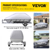 VEVOR Waterproof Boat Cover, 14'-16' Trailerable Boat Cover, Beam Width up to 90" v Hull Cover Heavy Duty 600D Marine Grade Polyester Mooring Cover for Fits V-Hull Boat with 5 Tightening Straps