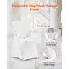 VEVOR 30 Pcs White Chair Covers, Polyester Spandex Chair Cover, Stretch Slipcovers for Wedding Party Dining Banquet Flat-Front Chair Covers, Fits Chair Measures up to 18.11 x 19.69 x 33.86 inch