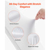 VEVOR 30 Pcs White Chair Covers, Polyester Spandex Chair Cover, Stretch Slipcovers for Wedding Party Dining Banquet Flat-Front Chair Covers, Fits Chair Measures up to 20.08 x 17.72 x 37.4 inch