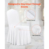 VEVOR 30 Pcs White Chair Covers, Polyester Spandex Chair Cover, Stretch Slipcovers for Wedding Party Dining Banquet Flat-Front Chair Covers, Fits Chair Measures up to 20.08 x 17.72 x 37.4 inch