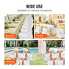 VEVOR Stretch Spandex Folding Chair Covers, Universal Fitted Chair Cover, Removable Washable Protective Slipcovers, for Wedding, Holiday, Banquet, Party, Celebration, Dining (50PCS White)