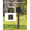 VEVOR Mailbox Post, 43 x 4 x 4 Inches, Steel In-Ground Mounting Mail Box Stand with Powder Coating Surface, Heavy Duty Metal Post Sleeve Kit for Outside Curbside Residential Use, Easy Install, Bronze