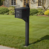 VEVOR Mailbox Post, 56 x 4 x 4 Inches, Aluminum In-Ground Mounting Mail Box Stand with Universal Plate Bracket, Heavy Duty Metal Post Sleeve Kit for Outside Curbside Residential, Powder Coated Black