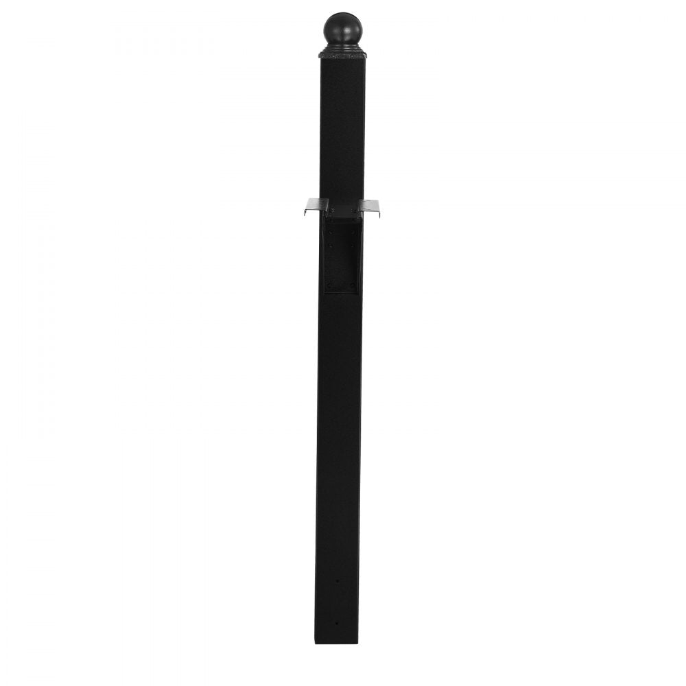 VEVOR Mailbox Post, 56 x 4 x 4 Inches, Aluminum In-Ground Mounting Mail Box Stand with Universal Plate Bracket, Heavy Duty Metal Post Sleeve Kit for Outside Curbside Residential, Powder Coated Black