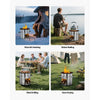 VEVOR Camping Rocket Stove, Wood Burning Portable Rocket Stove with Carrying Bag for Backpacking, Stainless Steel, Single Door, Burn Wood, Twigs or Sticks for Outdoor Cooking, Backyard, Camp Cooking