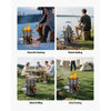VEVOR Camping Rocket Stove, Wood Burning Portable Rocket Stove with Carrying Bag for Backpacking, SPCC Steel, Double Door, Burn Twigs, Sticks or Charcoals for Outdoor Cooking, Backyard, Camp Cooking