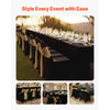 VEVOR 150 Pcs Black Chair Covers, Polyester Spandex Chair Cover, Stretch Slipcovers for Wedding Party Dining Banquet Flat-Front Chair Covers, Fits Chair Measures up to 17.72 x 18.11 x 30.31 inch