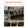 VEVOR 150 Pcs Black Chair Covers, Polyester Spandex Chair Cover, Stretch Slipcovers for Wedding Party Dining Banquet Flat-Front Chair Covers, Fits Chair Measures up to 20.08 x 17.72 x 37.4 inch
