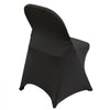 VEVOR Stretch Spandex Folding Chair Covers, Universal Fitted Chair Cover, Removable Washable Protective Slipcovers, for Wedding, Holiday, Banquet, Party, Celebration, Dining (50PCS Black)