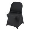 VEVOR Stretch Spandex Folding Chair Covers, Universal Fitted Chair Cover, Removable Washable Protective Slipcovers, for Wedding, Holiday, Banquet, Party, Celebration, Dining (50PCS Black)