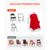 VEVOR 50 Pcs Red Chair Covers, Polyester Spandex Chair Cover, Stretch Slipcovers for Wedding Party Dining Banquet Flat-Front Chair Covers, Fits Chair Measures up to 17.72 x 18.11 x 30.31 inch