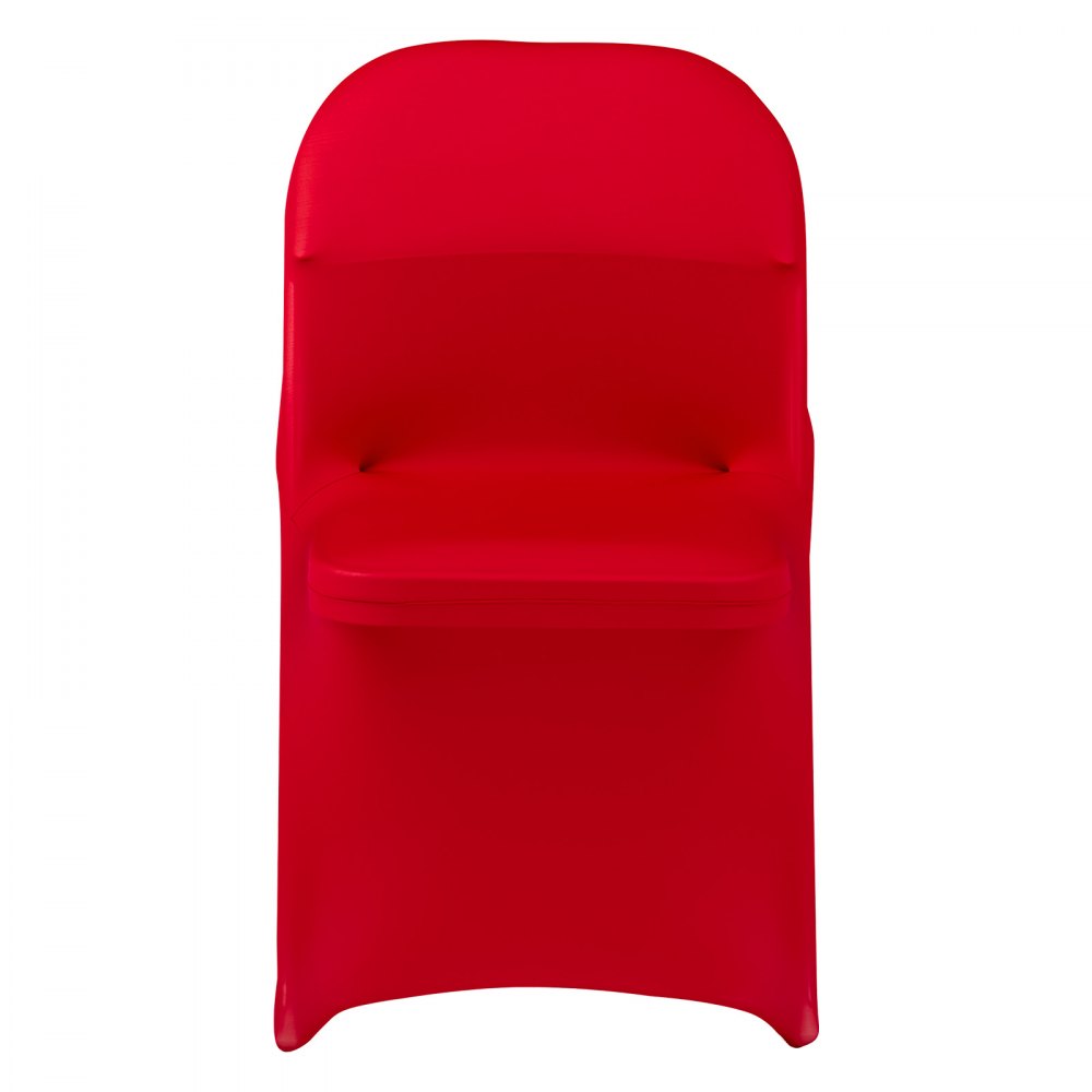 VEVOR 50 Pcs Red Chair Covers, Polyester Spandex Chair Cover, Stretch Slipcovers for Wedding Party Dining Banquet Flat-Front Chair Covers, Fits Chair Measures up to 17.72 x 18.11 x 30.31 inch