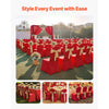 VEVOR 50 Pcs Red Chair Covers, Polyester Spandex Chair Cover, Stretch Slipcovers for Wedding Party Dining Banquet Flat-Front Chair Covers, Fits Chair Measures up to 20.08 x 17.72 x 37.4 inch
