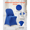VEVOR 50 Pcs Blue Chair Covers, Polyester Spandex Chair Cover, Stretch Slipcovers for Wedding Party Dining Banquet Flat-Front Chair Covers, Fits Chair Measures up to 17.72 x 18.11 x 30.31 inch