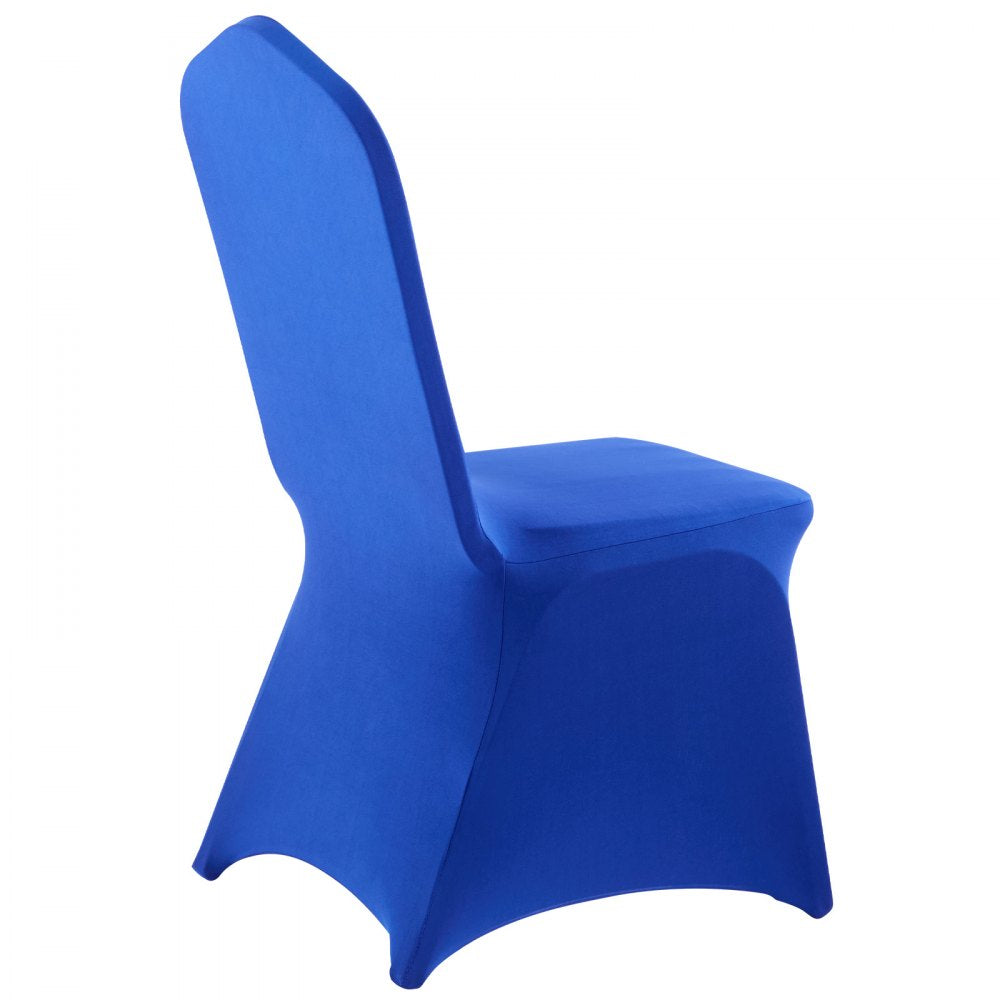 VEVOR 50 Pcs Royal Blue Chair Covers, Polyester Spandex Chair Cover, Stretch Slipcovers for Wedding Party Dining Banquet Flat-Front Chair Covers, Fits Chair Measures up to 20.08 x 17.72 x 37.4 inch