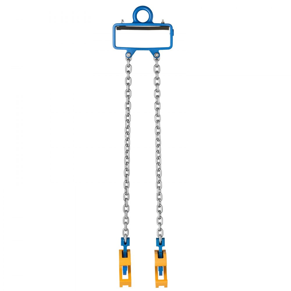VEVOR Chain Drum Lifter, G80 Drum Lifting Chain Sling with Security Hook, 2200LBS Capacity, Drums Handling Equipment Fits for Crane Forklift, Carbon Steel Barrel Lifter for Plastic & Metal Drums