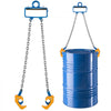 VEVOR Chain Drum Lifter, G80 Drum Lifting Chain Sling with Security Hook, 2200LBS Capacity, Drums Handling Equipment Fits for Crane Forklift, Carbon Steel Barrel Lifter for Plastic & Metal Drums