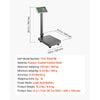 VEVOR Computing Digital Platform Scale, 220 lbs Load, 0.04 lbs Accuracy, Electronic Floor Scale with LB/KG, Tare, Price Calculator, AC/DC Power Supply, Fit for Luggage, Shipping, Packages, Postage