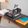 VEVOR Heat Press Machine 15 x 15 Inch 8 in 1 Heat Transfer Machine Black, for T-Shirts/Mugs/Hats/Plates, with 30 oz Tumbler Press, 360° Swing Away T-Shirt Pressing, Digital Control, PTFE Coating