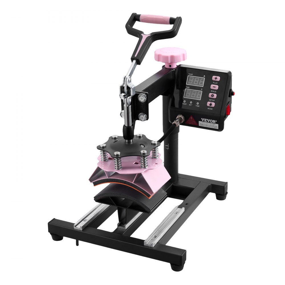 VEVOR Heat Press Machine 15 x 15 Inch 8 in 1 Heat Transfer Machine Black, for T-Shirts/Mugs/Hats/Plates, with 30 oz Tumbler Press, 360° Swing Away T-Shirt Pressing, Digital Control, PTFE Coating