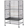 VEVOR Bird Cage, 31.5 x 20.5 x 52 inch, Flat Top, Wrought Iron Bird Flight Cage with Perches, Slide-Out Tray and Plastic Feeders, Casters, for Parrot, Blue Tit, Cockatiel, Canary, and Monk Parakeet
