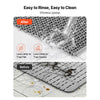 VEVOR Drainage Mat, 3 x 16.4 ft, PVC Non Slip Commercial Floor Mat, Wet Area Water Drain Splash Matting Hollow Doormat Roll, for Outdoor Indoor Restaurant Swimming Pool Patio Bathroom Washroom, Gray