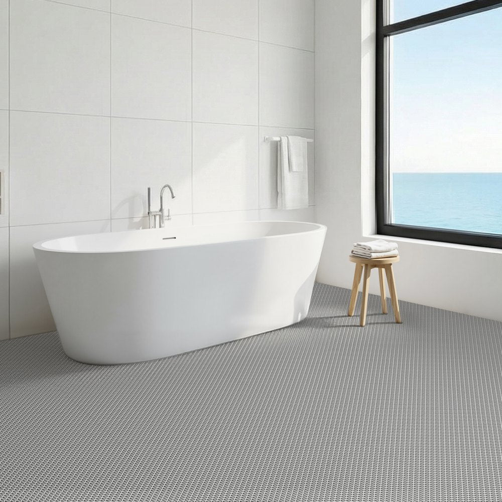 VEVOR Drainage Mat, 3 x 16.4 ft, PVC Non Slip Commercial Floor Mat, Wet Area Water Drain Splash Matting Hollow Doormat Roll, for Outdoor Indoor Restaurant Swimming Pool Patio Bathroom Washroom, Gray