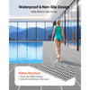 VEVOR Drainage Mat, 3 x 50 ft, PVC Non Slip Commercial Floor Mat, Wet Area Water Drain Splash Matting Hollow Doormat Roll, for Outdoor Indoor Restaurant Swimming Pool Patio Bathroom Washroom, Gray