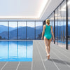 VEVOR Drainage Mat, 3 x 50 ft, PVC Non Slip Commercial Floor Mat, Wet Area Water Drain Splash Matting Hollow Doormat Roll, for Outdoor Indoor Restaurant Swimming Pool Patio Bathroom Washroom, Gray