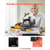 VEVOR Heat Press Machine 15 x 15 Inch 2 in 1 Heat Transfer Machine Black, for T-Shirts/Hats/Caps, with Hat Press, 360° Swing Away T-Shirt Pressing, Digital Precise Control, Fast and Even Heating
