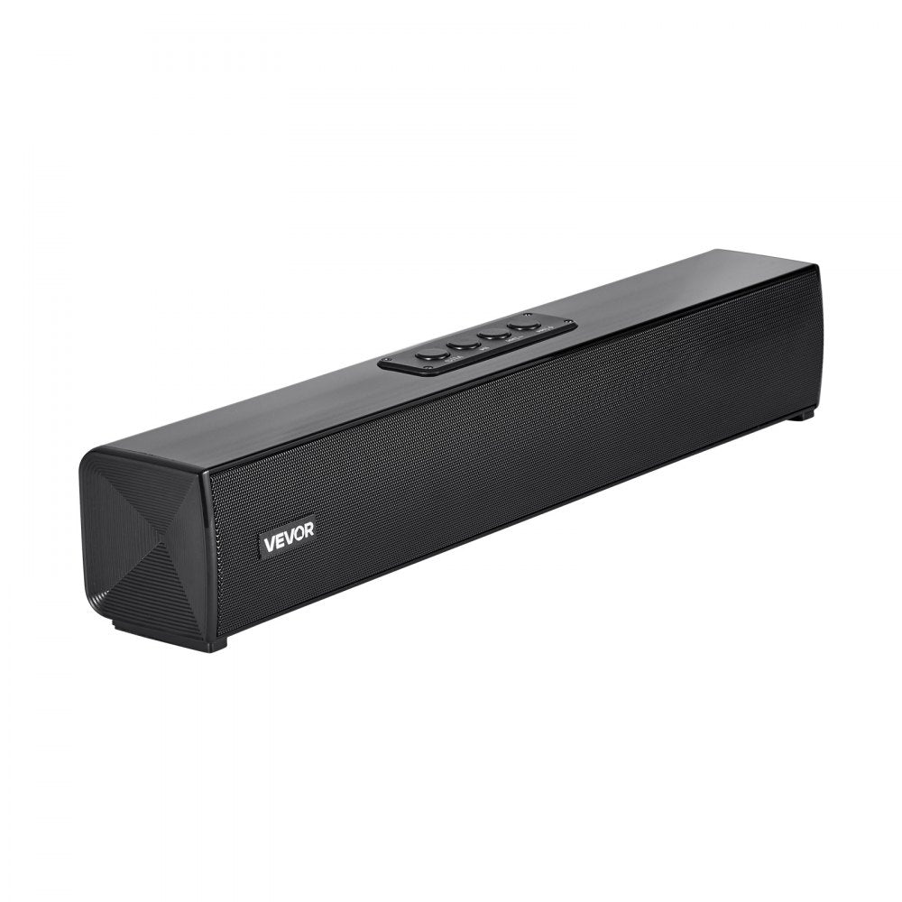 VEVOR Sound Bar for Smart TV, 2.0 Channel, 17-Inch Compact Soundbar TV Speakers for Projector, Bluetooth AUX Connection, Remote Control, Easy Setup, 80W Surround Sound System for PC Home Theater Audio