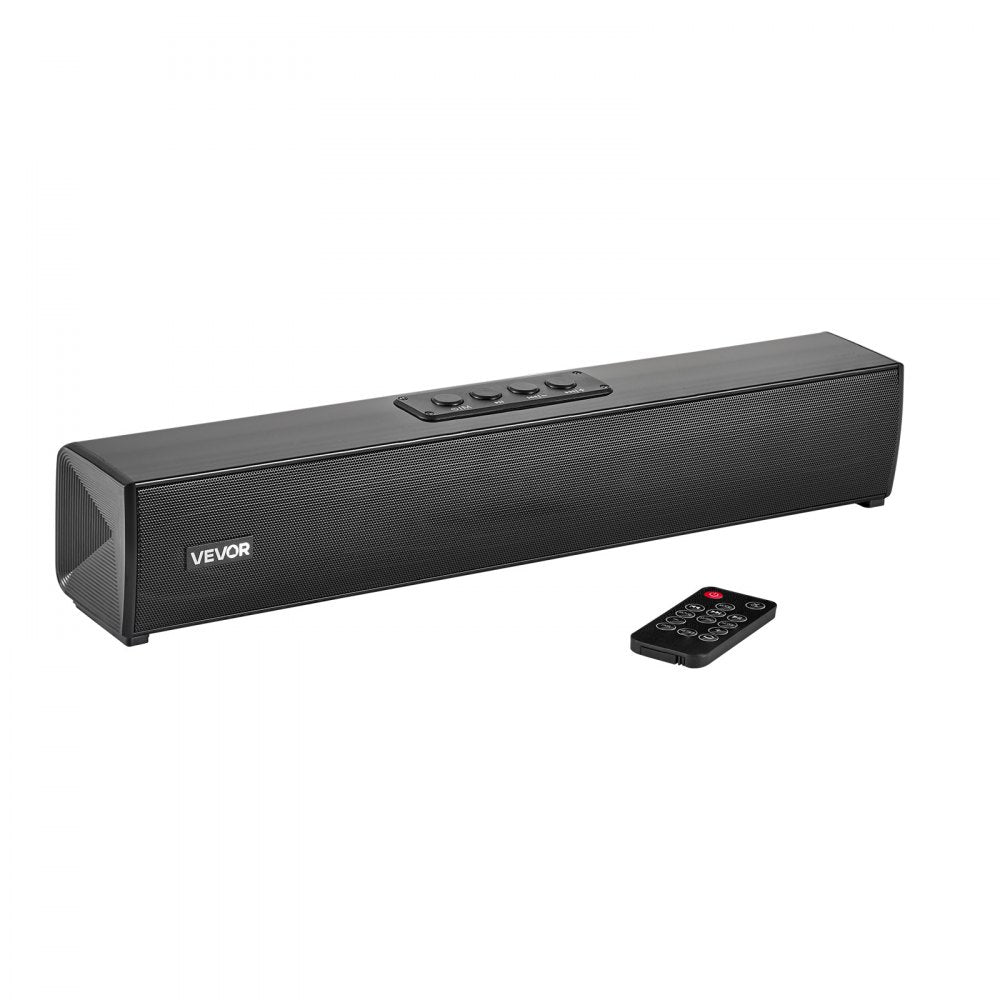 VEVOR Sound Bar for Smart TV, 2.0 Channel, 17-Inch Compact Soundbar TV Speakers for Projector, Bluetooth AUX Connection, Remote Control, Easy Setup, 80W Surround Sound System for PC Home Theater Audio