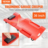 VEVOR Mechanic Plastic Creeper, 36-Inch, 350 lbs Capacity Automotive Rolling Garage Creeper with Molded Ergonomic HDPE Body Padded Headrest & Dual Tool Trays 6 Wheels, for Garage Shop Auto Repair