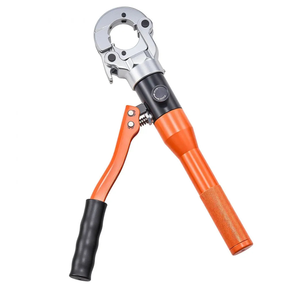VEVOR Copper Pipe Crimping Tool, Hydraulic Driven Press Tool with 1/2", 3/4", 1" VUS Jaws, Copper Tube Fittings Crimper for Narrow Spaces, Straight & Bend Fittings - Compatible with ProPress