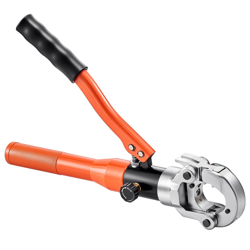 VEVOR Copper Pipe Crimping Tool, Hydraulic Driven Press Tool with 1/2" 3/4" 1" Jaws for VUS Type Copper Tube & 3/8", 1/2", 5/8", 3/4", 1" Jaws for ASTM F1807 PEX Pipe Copper Ring - with Carrying Case